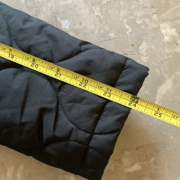 J Crew Quilted Cocoon coat size S‎ black packets winter fall - Picture 11 of 12